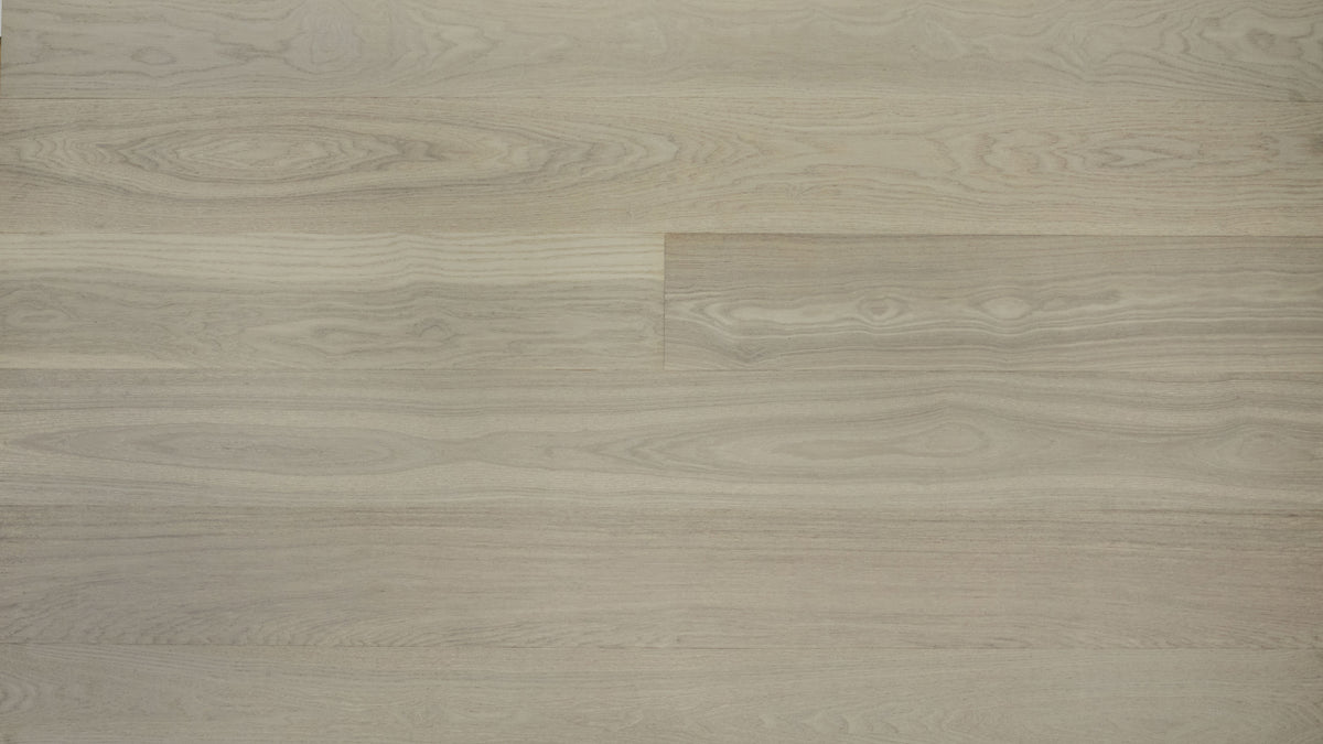 Glacial Bloom (Frost White) European White Ash engineered hardwood